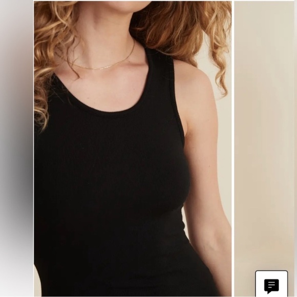 Marine Layer Lexi Ribbed Daytime Midi Dress Black Small - Picture 6 of 9